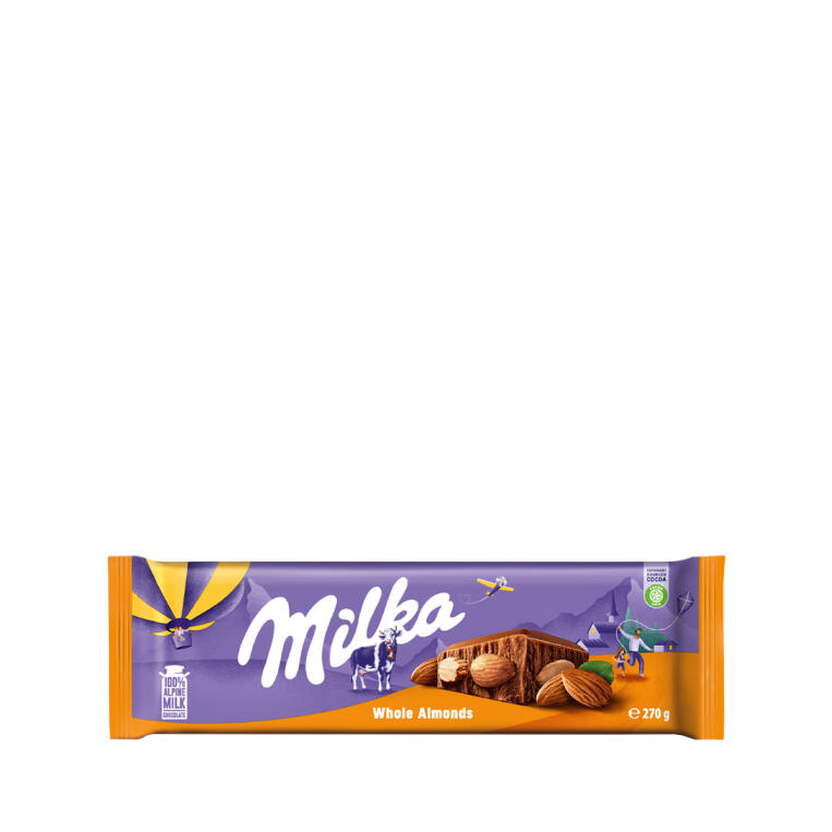 Молочный шоколад с цельным миндалем